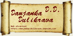 Damjanka Dulikrava vizit kartica